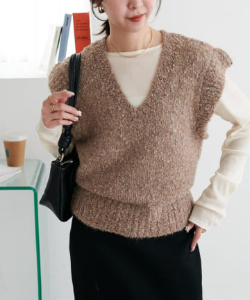 OUTLET(アウトレット) 【Discoat】スラブフリルベスト