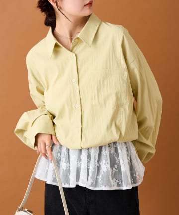 OUTLET(アウトレット) 【mystic】レースドッキングシャツ