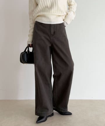 FREDY & GLOSTER(フレディ アンド グロスター) コットンツイルストレートパンツ