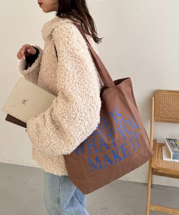 DISCOAT(ディスコート) キャンバスロゴ2WAYトートバッグ