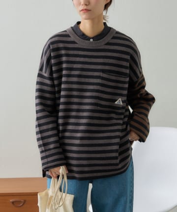 CIAOPANIC TYPY(チャオパニックティピー) 【ユニセックス】【GEVACO】ボーダーニットプルオーバー