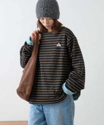 CIAOPANIC TYPY(チャオパニックティピー) 【GEVACO】裏フリースボートネックリバーシブルプルオーバー