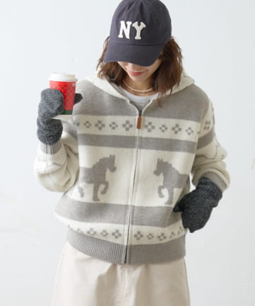 CIAOPANIC TYPY(チャオパニックティピー) 【GEVACO】カウチンフーディニットカーディガン