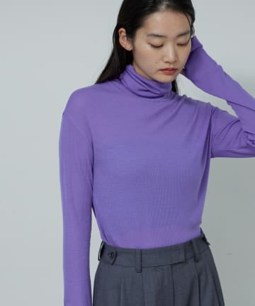 GALLARDAGALANTE(ガリャルダガランテ) 【タートルが苦手な方にもおすすめ】リブタートルカットソー