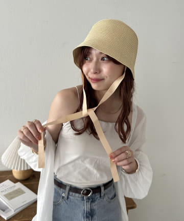 OUTLET(アウトレット) 【Discoat】リボン付きベルハット