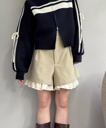 w closet(ダブルクローゼット) レイヤードショートパンツ