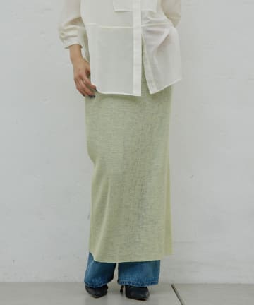 GALLARDAGALANTE(ガリャルダガランテ) 【HERITANOVUM】【セットアップ対応】シアーリブニットスカート