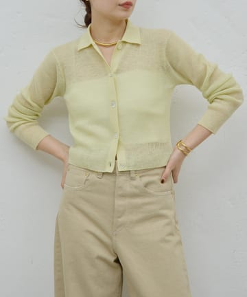 GALLARDAGALANTE(ガリャルダガランテ) 【HERITANOVUM】【セットアップ対応】シアーリブポロニット