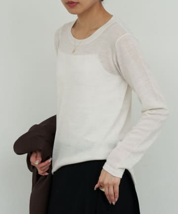 GALLARDAGALANTE(ガリャルダガランテ) 【HERITANOVUM】ライトウールクルーニット