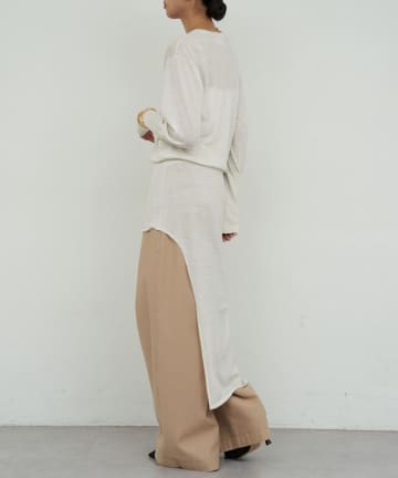 GALLARDAGALANTE(ガリャルダガランテ) 【HERITANOVUM】アシンメトリーニットワンピ