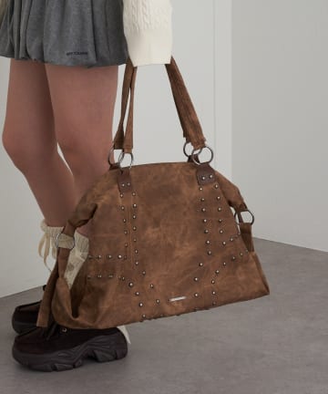 RAY CASSIN(レイカズン) スタッズ付トートバッグ