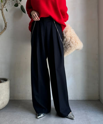 DOUDOU(ドゥドゥ) ソフト起毛ストレッチパンツ