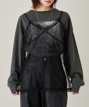 mline(エムライン) [mline]シアーレースキャミ