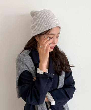 FREDY & GLOSTER(フレディ アンド グロスター) アンゴラ混リブニットキャップ