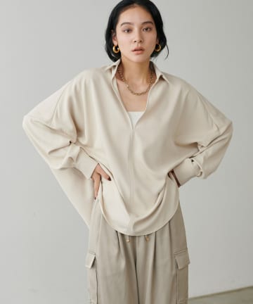 LARUTA(ラルータ) 衿付きスキッパードルマンプルオーバー