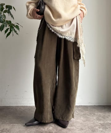 DOUDOU(ドゥドゥ) キュプラカーゴパンツ