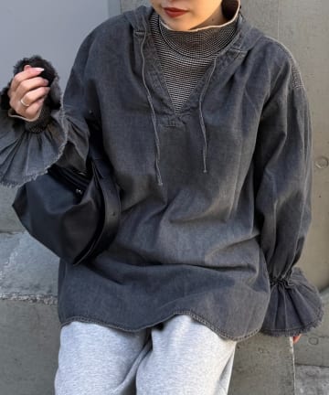 CIAOPANIC TYPY(チャオパニックティピー) デニムフーディーシャツ