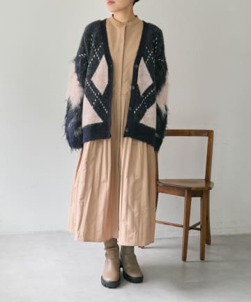 ear PAPILLONNER(イア パピヨネ) 《動画あり》消しプリーツワンピース【SUM1 STYLE(スミスタイル)】