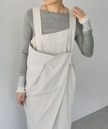 ear PAPILLONNER(イア パピヨネ) 《動画あり》ラップサロペットワンピース【SUM1 STYLE(スミスタイル)】