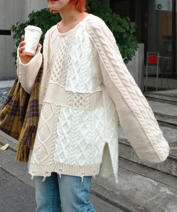 CIAOPANIC TYPY(チャオパニックティピー) 【etsinta/エシンタ】リメイクオーバーラムニット