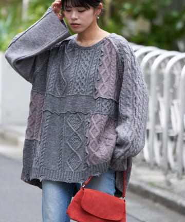 CIAOPANIC TYPY(チャオパニックティピー) 【etsinta/エシンタ】リメイクオーバーラムニット