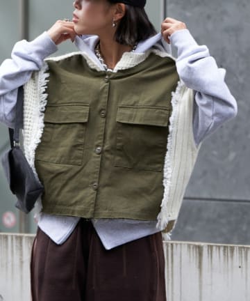 CIAOPANIC TYPY(チャオパニックティピー) 【etsinta/エシンタ】リメイクミリタリーベスト