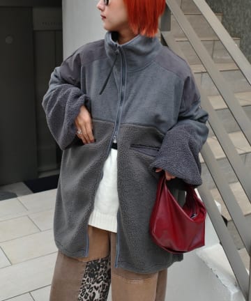 CIAOPANIC TYPY(チャオパニックティピー) 【etsinta/エシンタ】リメイクフリースオーバージャケット