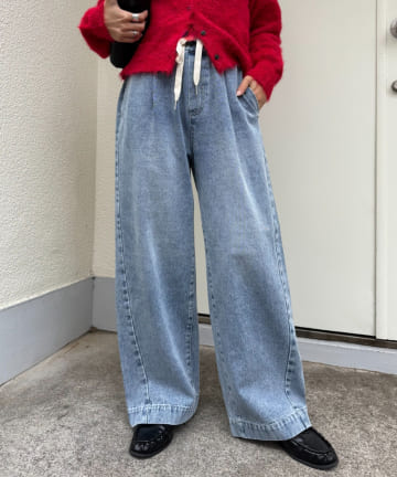 CIAOPANIC TYPY(チャオパニックティピー) 【5サイズ展開/低身長・高身長対応】デイリーイージーワイドデニム