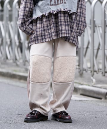 CIAOPANIC TYPY(チャオパニックティピー) 【etsinta/エシンタ】リメイクフリースカーブパンツ