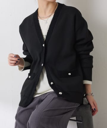 COLLAGE GALLARDAGALANTE(コラージュ ガリャルダガランテ) 【軽量/着映え】ハーフミラノニットカーディガン