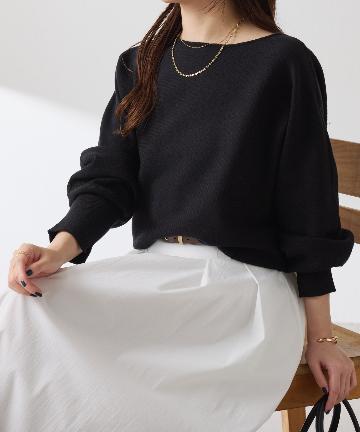 COLLAGE GALLARDAGALANTE(コラージュ ガリャルダガランテ) 【ゆったりめニット】袖リブ２WAYドルマンニット