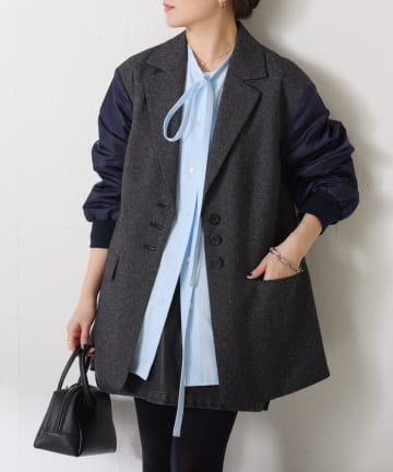 COLLAGE GALLARDAGALANTE(コラージュ ガリャルダガランテ) 3つ釦コンビスリーブジャケット