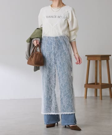 COLLAGE GALLARDAGALANTE(コラージュ ガリャルダガランテ) 【前後で着れる】2WAYレースキャミワンピース/レイヤードアイテム