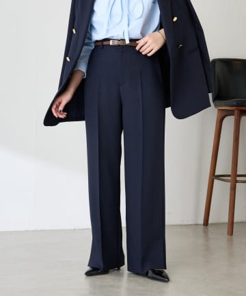 COLLAGE GALLARDAGALANTE(コラージュ ガリャルダガランテ) 【人気シリーズ/２サイズ展開】ウールライクストレートパンツ/セレモニー