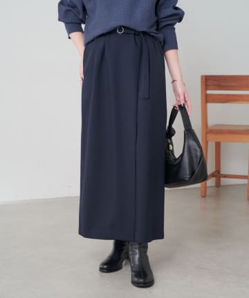 COLLAGE GALLARDAGALANTE(コラージュ ガリャルダガランテ) 【2サイズ展開】ウールライクベルテッドスカート/セットアップ可