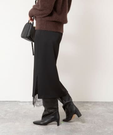 NOLLEY'S(ノーリーズ) レースレイヤードタイトスカート