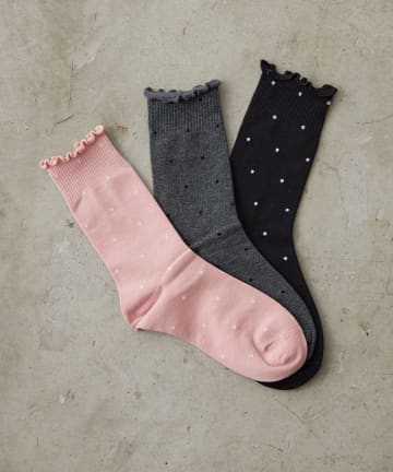 NICE CLAUP / OLIVE des OLIVE OUTLET(ナイスクラップ  / オリーブ デ オリーブ アウトレット) 【RMAF】ドット柄ソックス