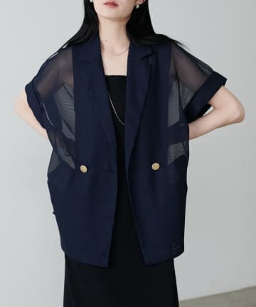 NICE CLAUP / OLIVE des OLIVE OUTLET(ナイスクラップ  / オリーブ デ オリーブ アウトレット) 【LARUTA】半袖メッシュジャケット