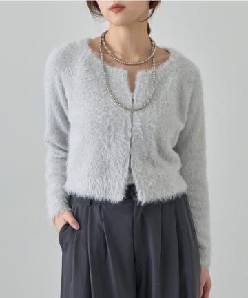 SHENERY(シーナリー) ラメシャギーニットカーデ