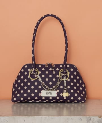 CIAOPANIC(チャオパニック) 【GRAIN/グレイン】チャーム付き水玉トートバック