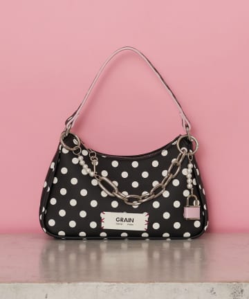 CIAOPANIC(チャオパニック) 【GRAIN/グレイン】チャーム付き水玉2WAYハンドバック