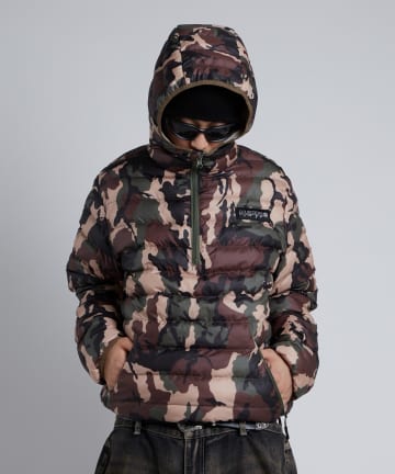 WHO’S WHO gallery(フーズフーギャラリー) 【Sourcream】中綿ハーフジップフードプルオーバー