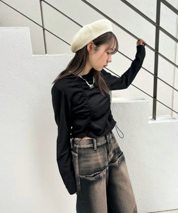OUTLET(アウトレット) 【WHO'S WHO gallery】クロシェ編みベレー帽