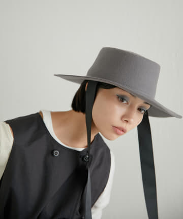 OUTLET(アウトレット) 【ear PAPILLONNER】リボン付きフェルトハット【SUM1STYLE】