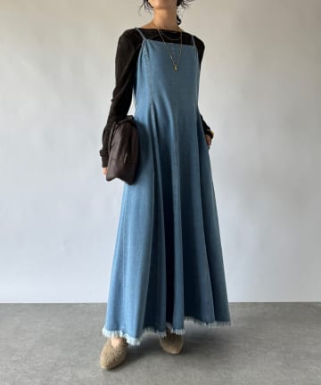 OUTLET(アウトレット) 【RIVE DROITE】デニムキャミワンピース