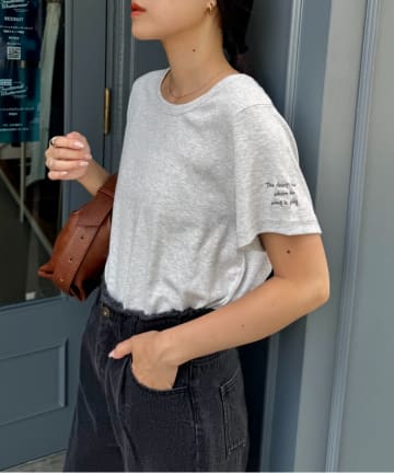 OUTLET(アウトレット) 【CIAOPANIC TYPY】ワンポイント刺繍リブコンパクト半袖Tee