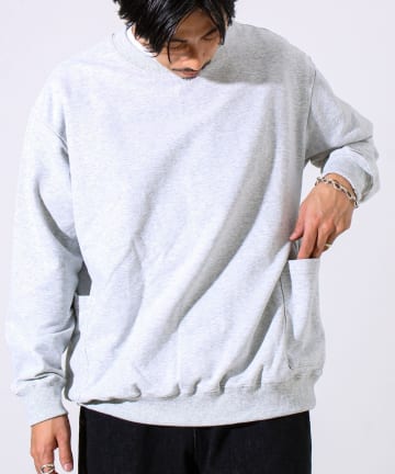 FREDY & GLOSTER(フレディ アンド グロスター) 【ディテールで差がつく】バックステッチサイドポケットスウェット