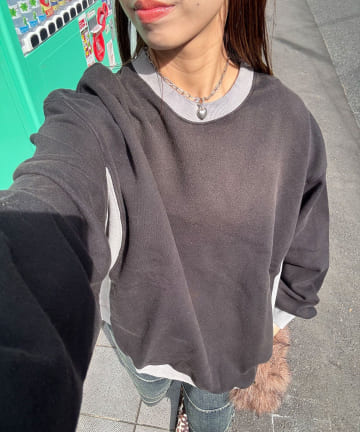 CIAOPANIC(チャオパニック) 【RePRODUCTION LABEL / リプロダクションレーベル】リブ切替プルオーバー