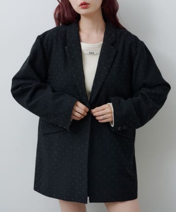 Kastane(カスタネ) 【セットアップ対応】ドットツイードジャケット