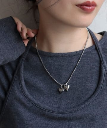 FREDY & GLOSTER(フレディ アンド グロスター) シルバーWハートアジャストネックレス